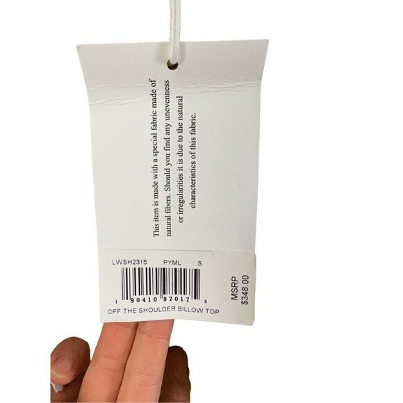 NWT Frame off the shoulder billow top In python size small - Picture 6 of 10